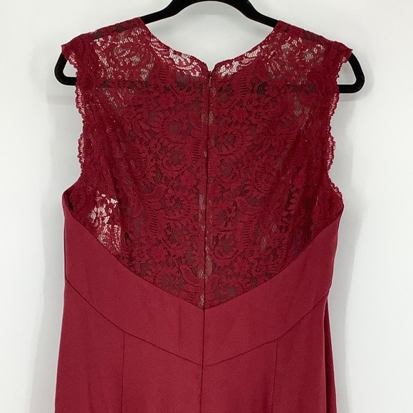 NEW! Dessy Collection Size 14 Sleeveless Lace Back Trumpet Gown $278 msrp I21-10 - Picture 9 of 10